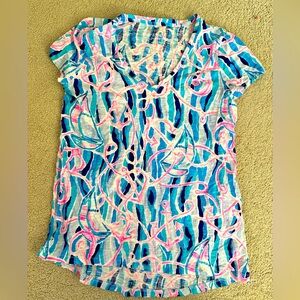 Lilly Pulitzer Sailboat Size XXS T-Shirt EUC!